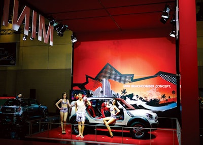 Candice&Alison designed Mini's Beachcomber launch at the Canadian International Auto Show in February.