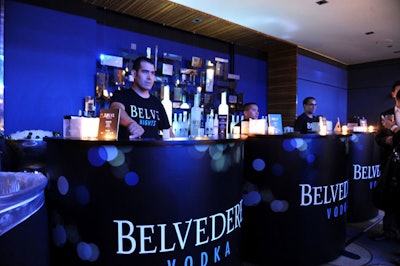 The nighttime parties served Belvedere vodka cocktails.
