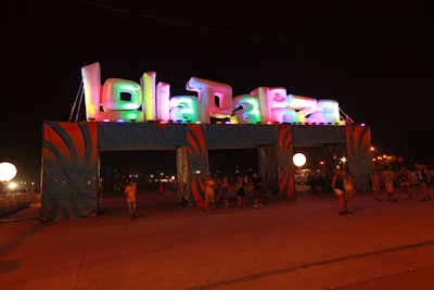 As in the past, blown-up white letters above the entrance spelled out the festival's name.