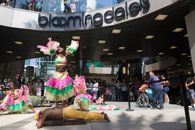 Moller is working with Macerich to produce daytime entertainment programming throughout August. Platforms are geared toward an international constituency because of Santa Monica's many tourists and emphasize talent from international beach communities. A performance from Caribbean Heat included standing on a bed of nails and dancing on broken glass.