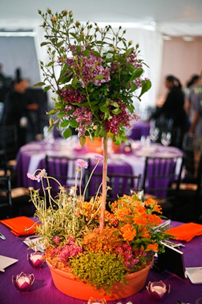 At the Peggy Notebaert Nature Museum's Butterfly Ball in May, Chicago's Bukiety Inc. created centerpieces of flowers that were later replanted in the museum's butterfly garden.