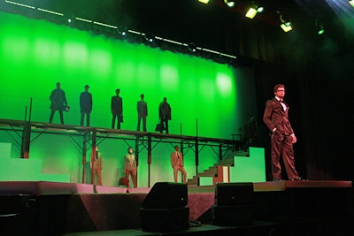 The show's backdrop was a 40-foot-wide by 50-foot-tall LED screen. 'It was the largest LED wall we've ever done in the show, and that was a high technological achievement for us,' said Macy's Mike Gansmoe.