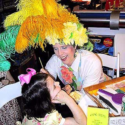 Face painters from Party Kidz painted baby chicks, flowers and other designs on kids' faces.