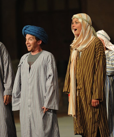 Actor Seth Green and model Jaime King made surprise appearances in the stage production.