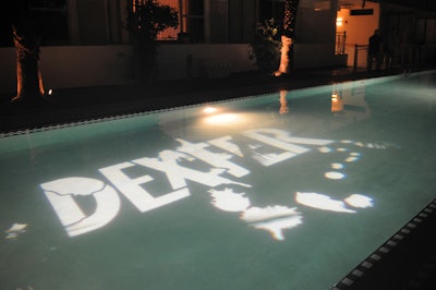 GE Audio Visual projected a gobo of the show's logo into the National's pool.