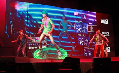 A dance segment in the fashion show served as an activation for Kinect for Xbox 360, a controller-free entertainment system that will be released in the fall.