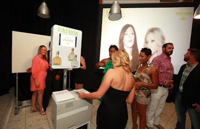 At the entrance to the after-party, guests posed at a Patron-sponsored photo booth. 'The entrance was black-and-white, and then guests turned around and were submerged in a land of color,' said Frost designer Dennis Remer. 'It was kind of like The Wizard of Oz.'