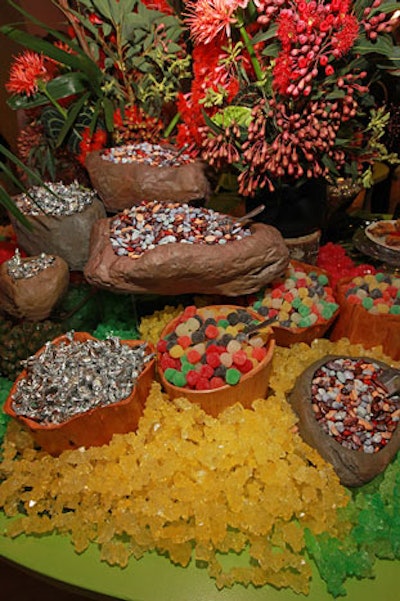 The 'Candy Garden' let guests scoop up their own treats.