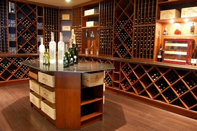Private meals or wine tastings for 48 can be hosted in the wine lounge, which has more than 150 varieties of vino.