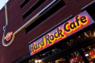 Hard Rock Cafe, on the edge of Faneuil Hall, hosted the event.