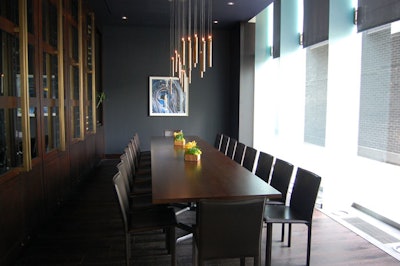 A private dining room holds 18.