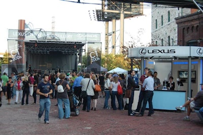 To attract the target audience to the Distillery District, Lexus collaborated with Attention Span to include a concert series with performances by four bands.