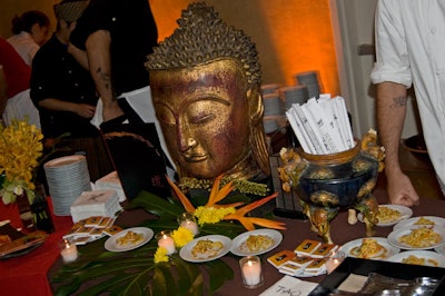 Every restaurant and sponsor lounge had its own look, including the Southeast Asian-inspired setup for Tao.