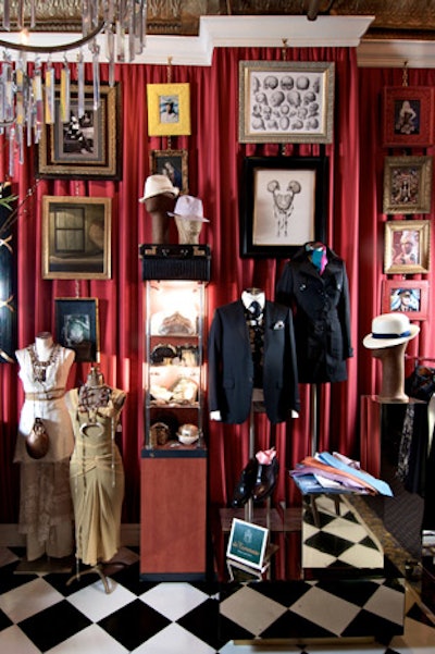 The shop also stocks Italian clothing and jewelry for women, and the art collection comprises oil paintings, photographs, lithographs, and tribal artifacts.