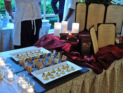 Ocean Prime and 12 other restaurants set up food stations in the hallway outside the ballroom.