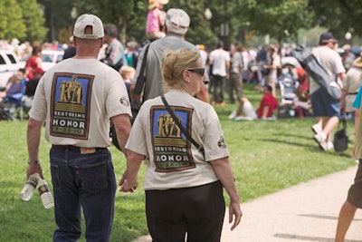 Restoring Honor T-shirts and hats were available for sale during the event.