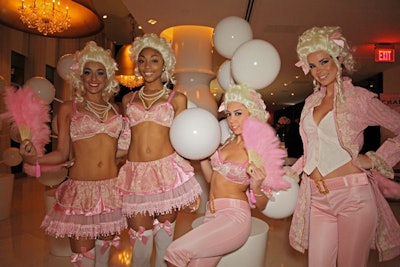 Entertainers dressed in risqué versions of Victorian-era French costumes greeted guests upon arrival.