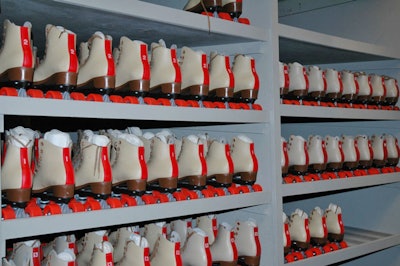 Let's Skate Orlando disinfects its skates after every use.