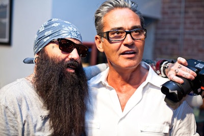 Shag owner Sandy Poirier (left) hosted celebrity hairstylist Oribe (right).