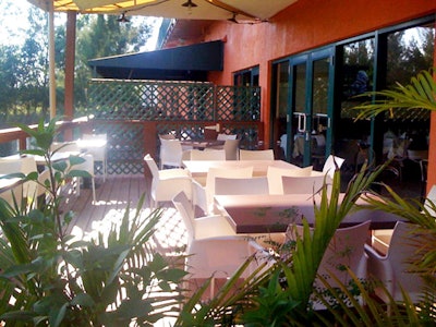 Positano's covered patio can seat an additional 22 and overlooks the Intracoastal Waterway.