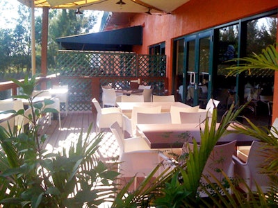 Positano's covered patio can seat an additional 22 and overlooks the Intracoastal Waterway.