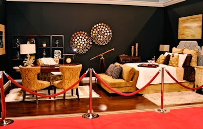 Home decor companies and manufacturers created pop-up rooms to showcase their products.