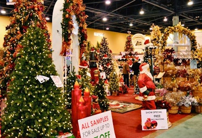 The Christmas Palace created a 'Light Up the Holidays' display on the exhibit floor to showcase ways consumers can decorate their homes for the holidays.