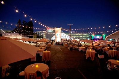 About 9,000 guests filled outside and tented spaces.