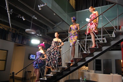 Models from Elmer Olsen walked the runway and posed on a stairway leading to the third floor.