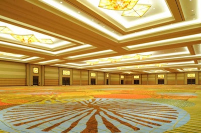 The 55,000-square-foot pillar-free grand ballroom is the largest event space.