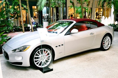 Event sponsor the Collection parked a Maserati inside the lower-level courtyard.