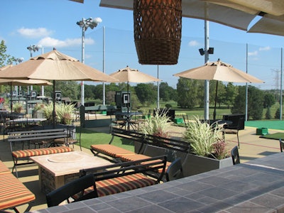 With its own bar, the alfresco space can host receptions for 150.