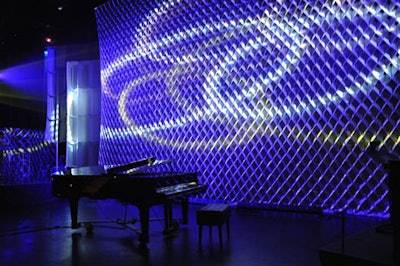 The Cell Cloth can be tied straight to a pipe or truss or used as a room divider.