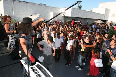 The Music Box Powered by Ustream event included performances by LMFAO, Aloe Blacc, Kat Graham, and a lineup of S.K.A.M. Artist DJs.