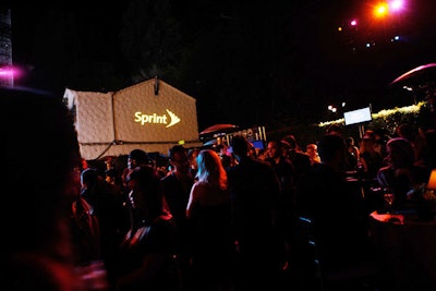 Sprint was among the sponsors of the In Touch event, and its logo was represented in a gobo. Sprint branded the DJ booth, which offered music by Pete Wentz, Johnny Wujek, and Tendaji Lathan.