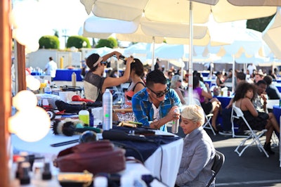 As a bonus for participants at the live event, stylists prepared guests for the cameras.