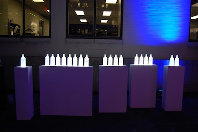 One installation included a display of Absolut bottles bearing the phrase 'I wouldn't make this up.'