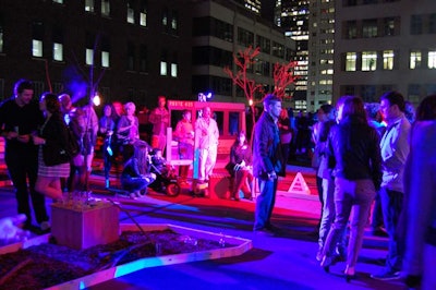 As many as 600 people attended the event, which included an outdoor concert and art exhibit on the rooftop of a downtown parking lot.