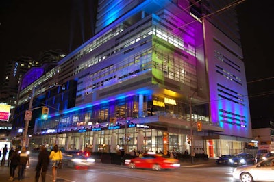 Event producer Barbara Hershenhorn of Party Barbara Co. worked with Westbury National Show Systems to design an extensive system to light up TIFF Bell Lightbox for the venue's grand opening.