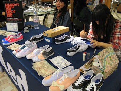To encourage customers to buy Keds, Lord & Taylor provided a decorating station filled with supplies.