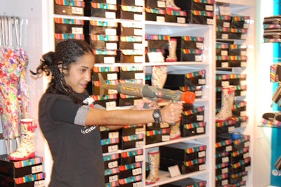 Dylan's Candy Bar gave shoppers toy guns to shoot marshmallows at other customers.