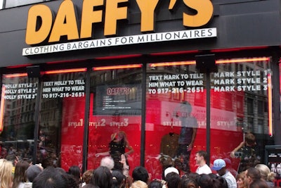 Daffy's turned the windows of its Herald Square store into changing rooms, where passersby could text models suggestions for outfits.