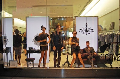 To keep the store clear for shopping, Just Cavalli put a DJ and models in the windows of its Fifth Avenue flagship.