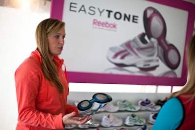 In the Good Move area, sponsored by Reebok, guests learned about the brand's new EasyTone sneakers.