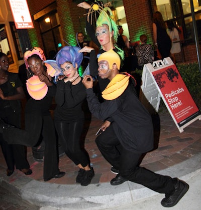 In Washington, the Bug Dance Squad from the Cirque du Soleil show Ovo taught moves and performed on the streets of Georgetown.