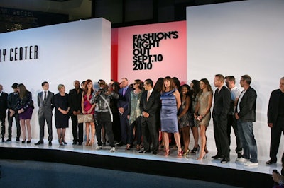 To kick off Fashion's Night Out in Los Angeles, Mayor Antonio Villaraigosa, Anjelica Huston, Will.i.am, and other big names hosted a 5 p.m. press conference at the Beverly Center.