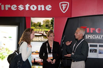 Firestone exhibited its building products during the expo.