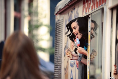 At the MuchMusic Video Awards in Toronto in June, Katy Perry delighted teenage fans by arriving on the red carpet in an ice cream truck.