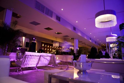 Jeffry Roick of McNabb Roick events dressed the Nikki Beach lounge in all-white decor.