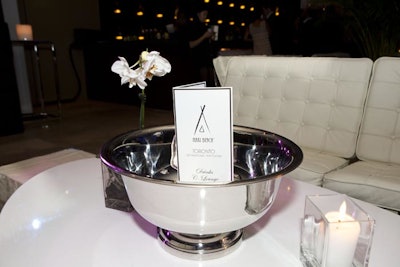 Menu cards at the Nikki Beach Restaurant and Champagne Lounge were adorned with the brand's logo.